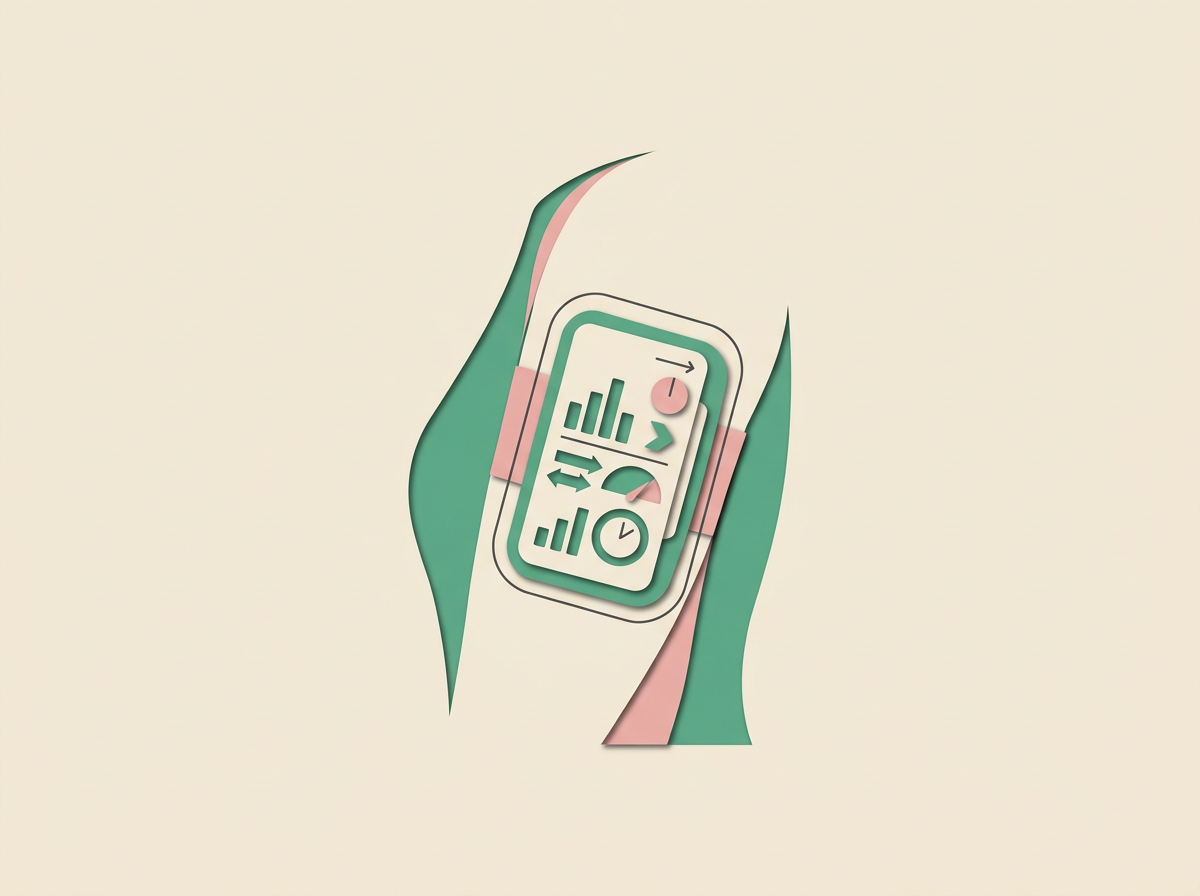 A sleek, minimalist biosensor patch on an arm