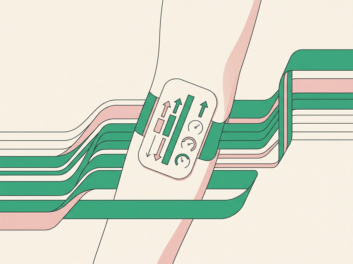 A sleek, minimalist patch on an arm