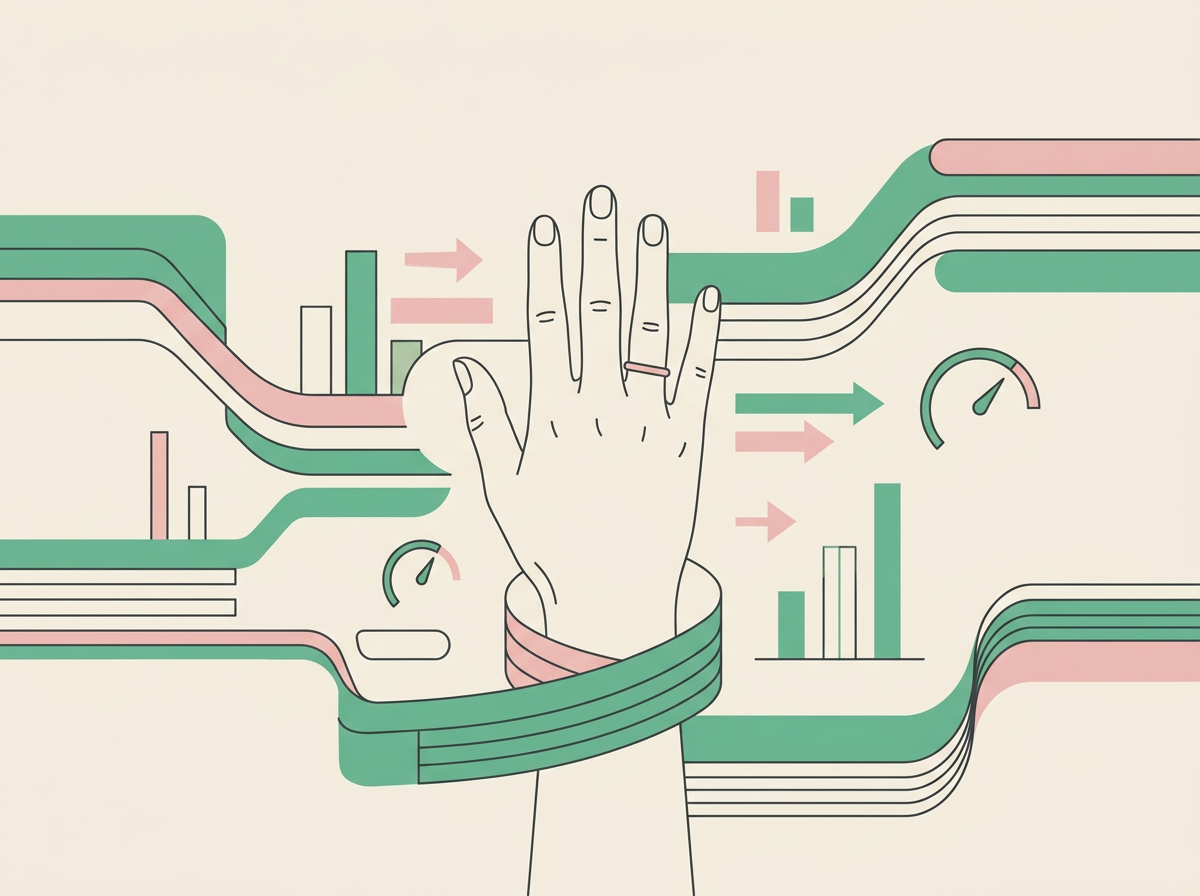 a minimalist line illustration of a hand wearing the ring